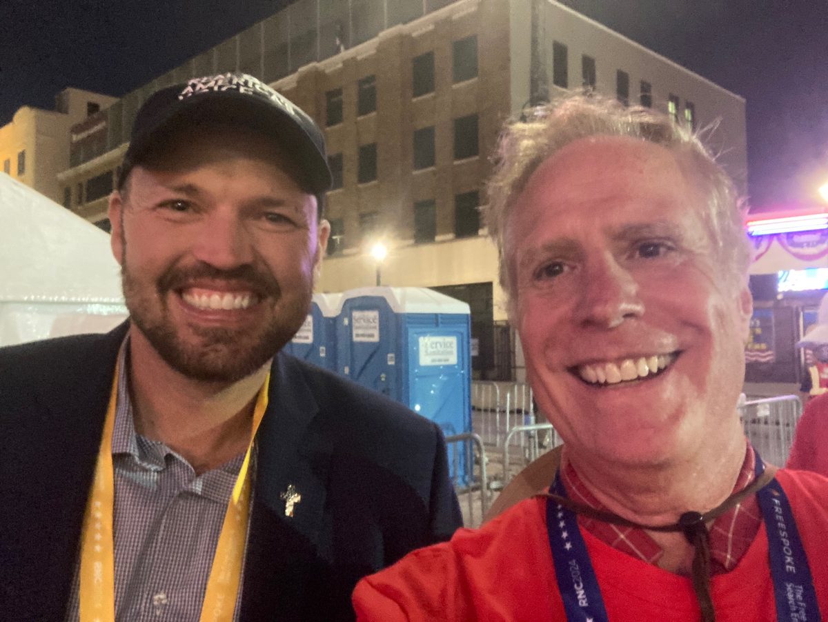 John Saletta with Ben Bergquam at RNC 2024 in Milwaukee